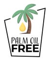 No palm oil isolated icon, harmful ingredient free