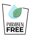 No paraben isolated icon, cosmetics or shampoo label