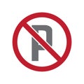 No parking allowed sign on white background for graphic and web design, Modern simple vector sign. Internet concept. Trendy symbol