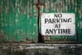 No parking at anytime