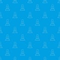 No parking cone pattern vector seamless blue