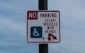 No Parking except with handicapped permit