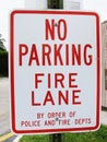No Parking Fire Lane Sign Royalty Free Stock Photo
