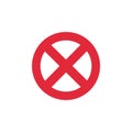 No parking flat icon, vector sign, colorful pictogram isolated on white. Prohibiting sign symbol, logo illustration. Flat style