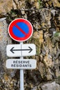 No Parking in France Royalty Free Stock Photo