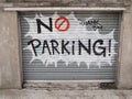 No parking graffiti Royalty Free Stock Photo