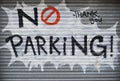 No parking graffiti Royalty Free Stock Photo