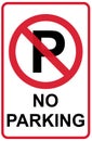 No Parking icon graphic design isolated on white background. Vector illustration Royalty Free Stock Photo