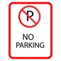 No Parking icon graphic design