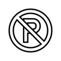 no parking line icon vector illustration