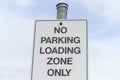 No parking loading zone sign Royalty Free Stock Photo