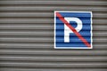 No parking loading zone sign