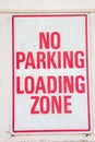 No Parking Loading Zone Sign Royalty Free Stock Photo