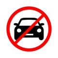 No parking road warning sign Royalty Free Stock Photo