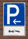 No Parking sign in tow away zone Royalty Free Stock Photo