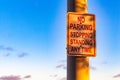 No Parking Stopping Standing Any Time Sign Royalty Free Stock Photo