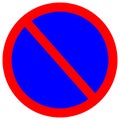 No Parking Traffic Road Sign,Vector Illustration, Isolate On White Background Label. EPS10 Royalty Free Stock Photo