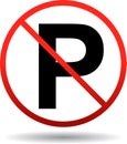 No parking traffic sign