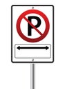 No parking traffic sign