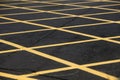 Asphalt road with pair of yellow line Royalty Free Stock Photo