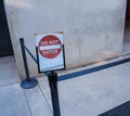 No pass sign for visitors at the alhambra in granada Royalty Free Stock Photo