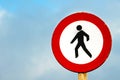 No pedestrian crossing sign Royalty Free Stock Photo