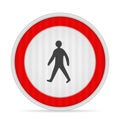 No pedestrians road sign Royalty Free Stock Photo