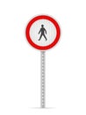 No pedestrians road sign