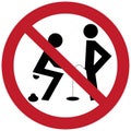 No pee and relieve sign Royalty Free Stock Photo
