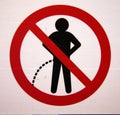 No peeing sign Royalty Free Stock Photo