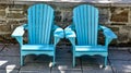 Empty outdoor Adirondack chairs Royalty Free Stock Photo