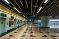 No people at the Mass Rapid Transit station MRT Singapore Royalty Free Stock Photo