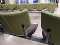 No people sitting armchair green and black color waiting interior area design hall hospital