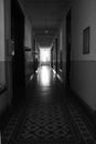 The empty corridor, gray sheme