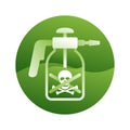 No pesticides 3D icon- crossed garden sprayer