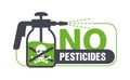 No pesticides sign - crossed garden sprayer