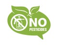 No pesticides sign - crossed out garden sprayer