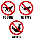 No Pets Allowed Banned Signs Royalty Free Stock Photo