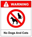 No pets allowed sign. round red no pets isolated illustration