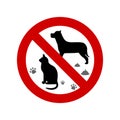 No pets allowed sign Royalty Free Stock Photo