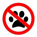 No pets allowed vector sign Royalty Free Stock Photo