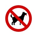 No pets allowed vector sign