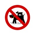 No pets allowed vector sign Royalty Free Stock Photo