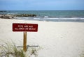 No pets on beach sign Royalty Free Stock Photo