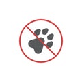 No pets flat icon