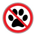 No pets sign