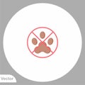 No pets vector icon sign symbol Royalty Free Stock Photo