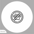 No pets vector icon sign symbol Royalty Free Stock Photo