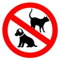 No pets vector sign