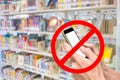 No phone in library Royalty Free Stock Photo